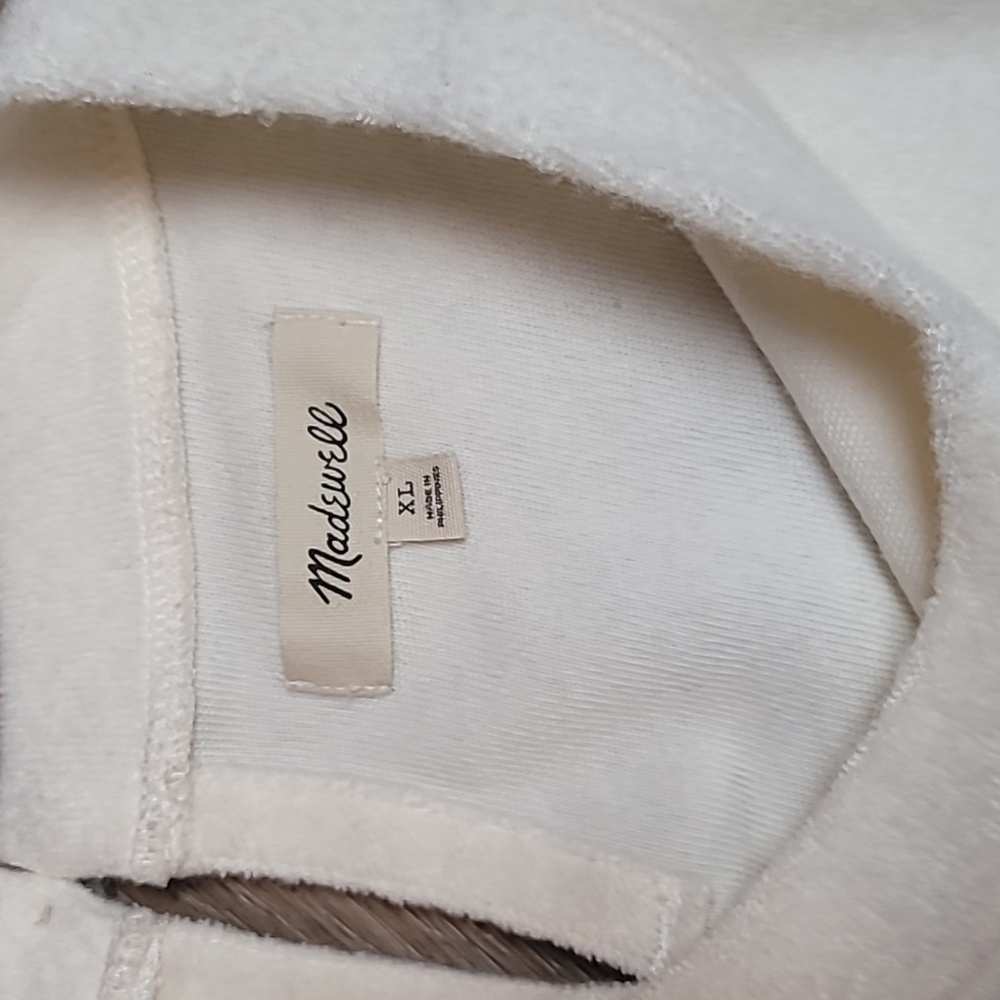 Madewell Piglet Mutton Sleeve Top Antique Cream Puff Sleeve Blouse Size XL - Picture 6 of 9